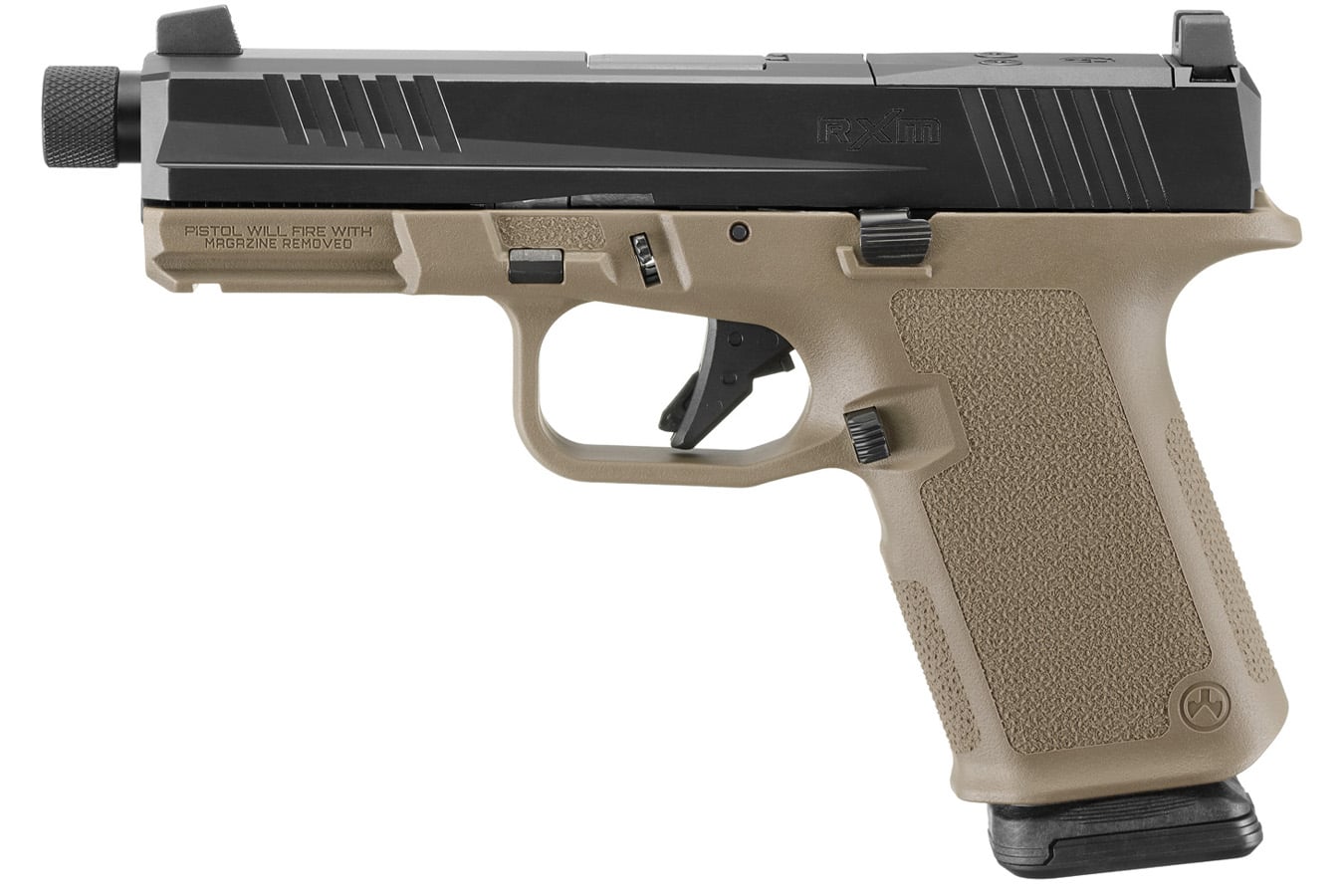 RUGER RXM 9mm Pistol with FDE Magpul Frame and Threaded Barrel